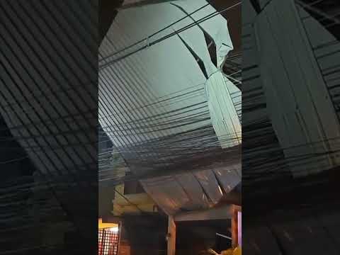 Evening storms in Pattaya see fallen trees, roofs stuck in power lines #news