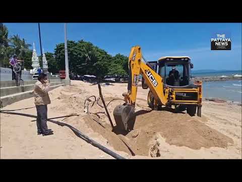 Island wide power outage on Koh Larn after construction workers accidentally cut the main power line