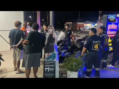 Kuwaiti tourist crashes into a power pole at South Pattaya shop.