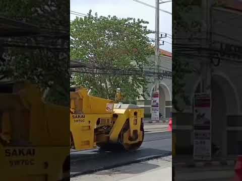 Progress being made on Threpprasit Road paving project in #Pattaya. #shorts