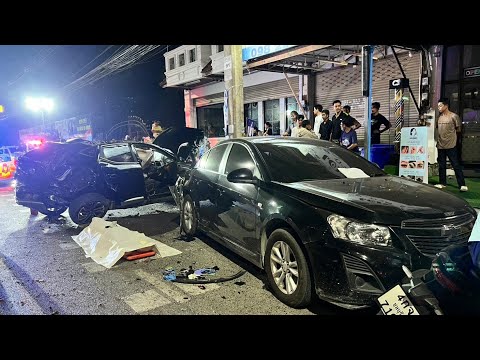 Chinese Man arrested in Pattaya after major crash  that kills one, injures multiple others
